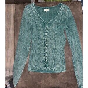 Gilded Intent size small long sleeve corded top